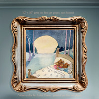 two mice in bed $105 print