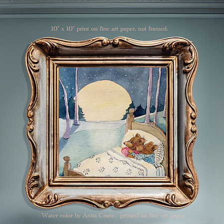 two mice in bed $105 print